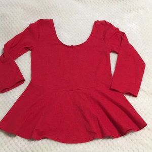 Red peplum top